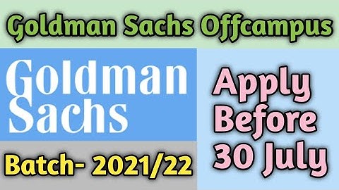 Goldman Sachs Offcampus Drive 2020 | Full Registration Process