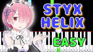 Re:Zero kara Hajimeru Isekai Seikatsu ED - STYX HELIX - EASY Piano Arrangement [Synthesia]