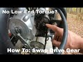 How to -  Kandi 110cc Go Cart Drive Gear Swap for more Low End Torque
