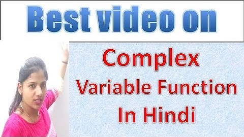 basics of complex variable  and its function With examples  IN HINDI  (