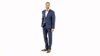 ATHLETIC FIT SUIT IN DARK BLUE