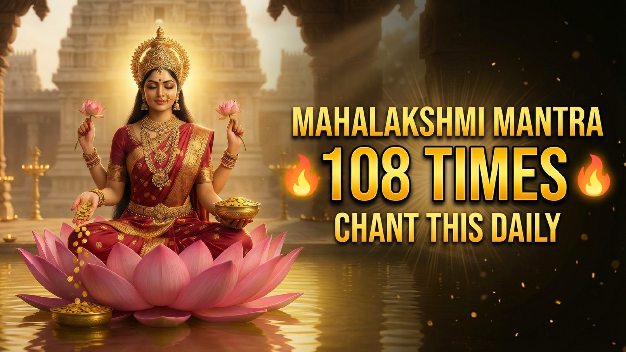 Mahalakshmi Mantra - 108 Times | Om Mahalaksmi Namo Namah Om Vishnu Priya | Laxmi Mantra For Money