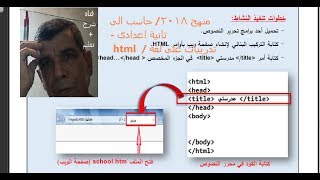 منهج 2018 / الحاسب الالى  للصف الثانى الاعدادى / مراجعة على لغة - html