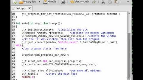 GTK+ tutorial 10 - progress bar