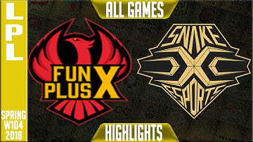 FPX vs SS Highlights ALL GAMES | LPL Spring 2018 S8 W1D4 | Funplus Phoenix vs Snake Esports