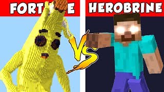 FORTNITE vs HEROBRINE – PvZ vs Minecraft vs Smash