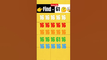 find the odd number 61 challange #explore​ #find​ #mindset​ #maths​ #trending​ #fyp​