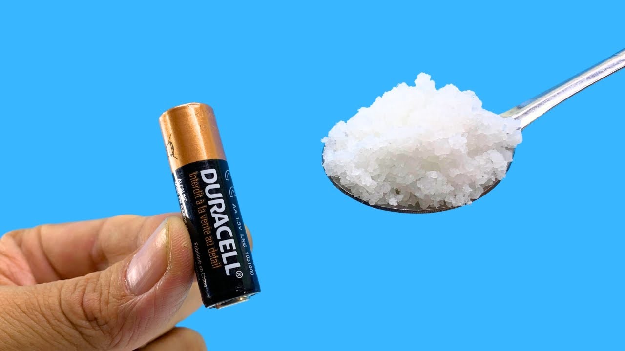 Никогда не покупайте новые батарейки! Просто используйте СОЛЬ, и ваши старые батарейки можно