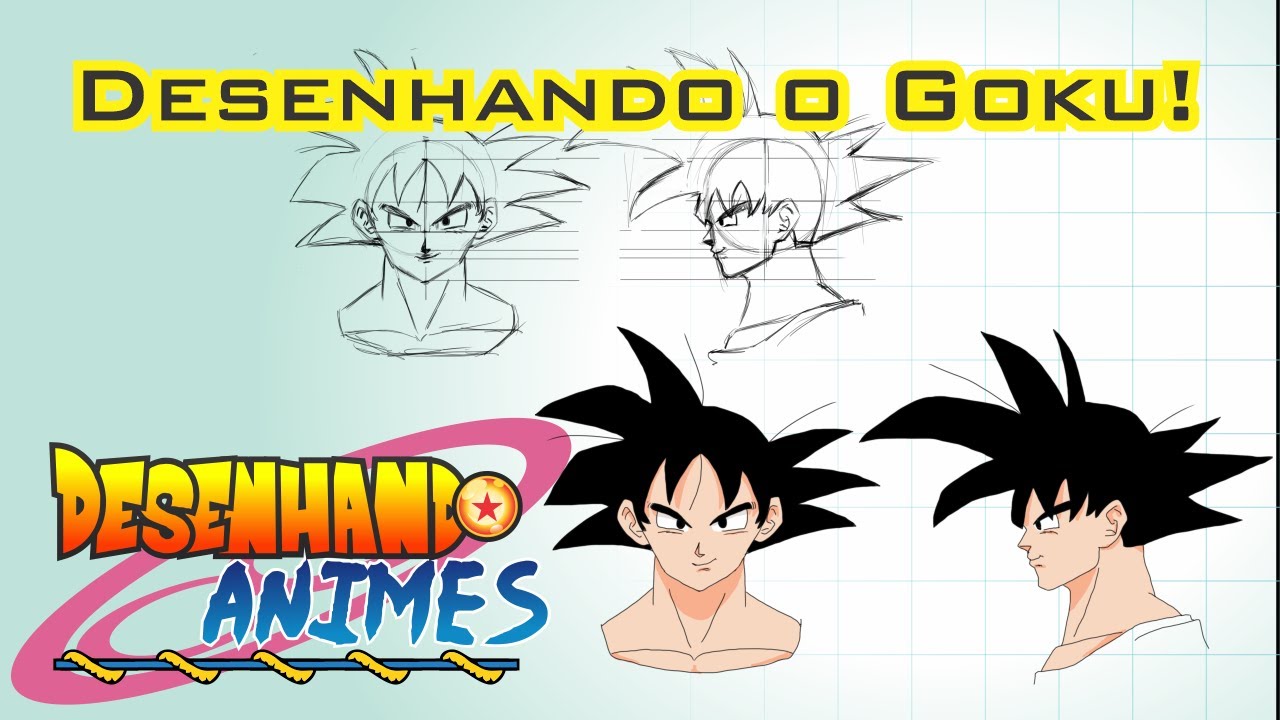 Desenhando Goku Aula grátis, aprenda a desenhar seus personagens de anime.  By : Manual de um desenhista acesse:  #Curta, By Desenhar não é um dom e sim determinação