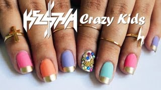 nails crazy nail manicure ke kesha metallic tips