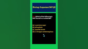 Biological Molecules || Short MCQS || MDCAT Test -16