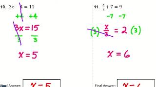 Integrated Math I - Chapter 2 Review for Quiz