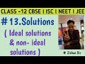 Ideal solution and non ideal solution in hindi