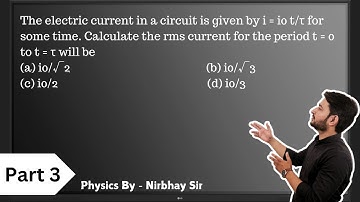 The electric current in a circuit is given by i = i0 t/τ for some time.... #accurrent #jeemains
