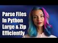 Parsing large, possibly compressed, files in Python