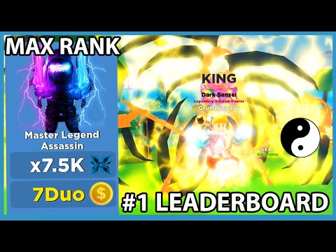 I Became Max Rank Got Number One On The Top Leaderboard In Roblox Ninja Legends Youtube - i finally got number one on the top leaderboard in roblox ninja legends