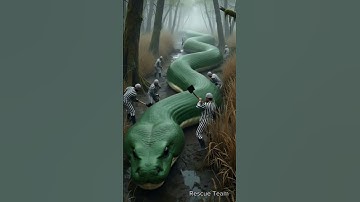 Rescue lion from giant python #rescue #wildliferescue #rescueteam