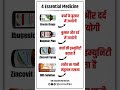 Top 4 Essential Medicine & Their Uses | Health Tips #Shorts #Viral