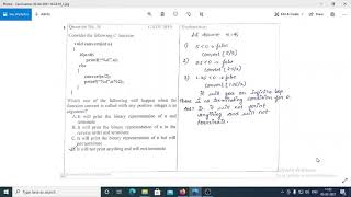 Gate Questions on C Programming Part 2