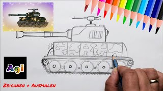 Panzer zeichnen / Fahrzeug Kampfauto ️ Malen mit Agi | Doovi Panzer zeichnen / Fahrzeug Kampfauto ️ Malen mit Agi | Doovi