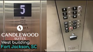 KONE EcoDisc MRL traction elevators - Candlewood Suites West building - Fort Jackson - Columbia, SC
