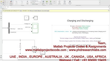 MATLAB battery charging and discharging of the model || MATLAB || simulink || battery SOC