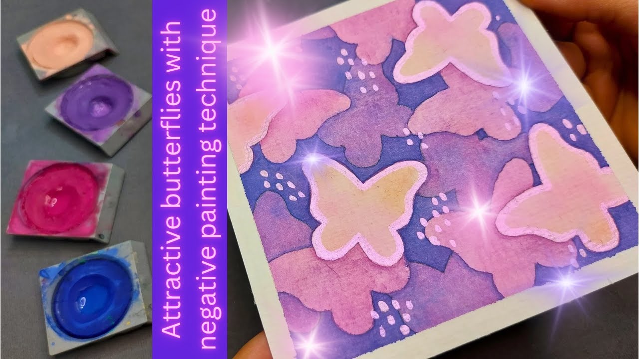 How to draw a butterfly with watercolor/drawing a butterfly with ...