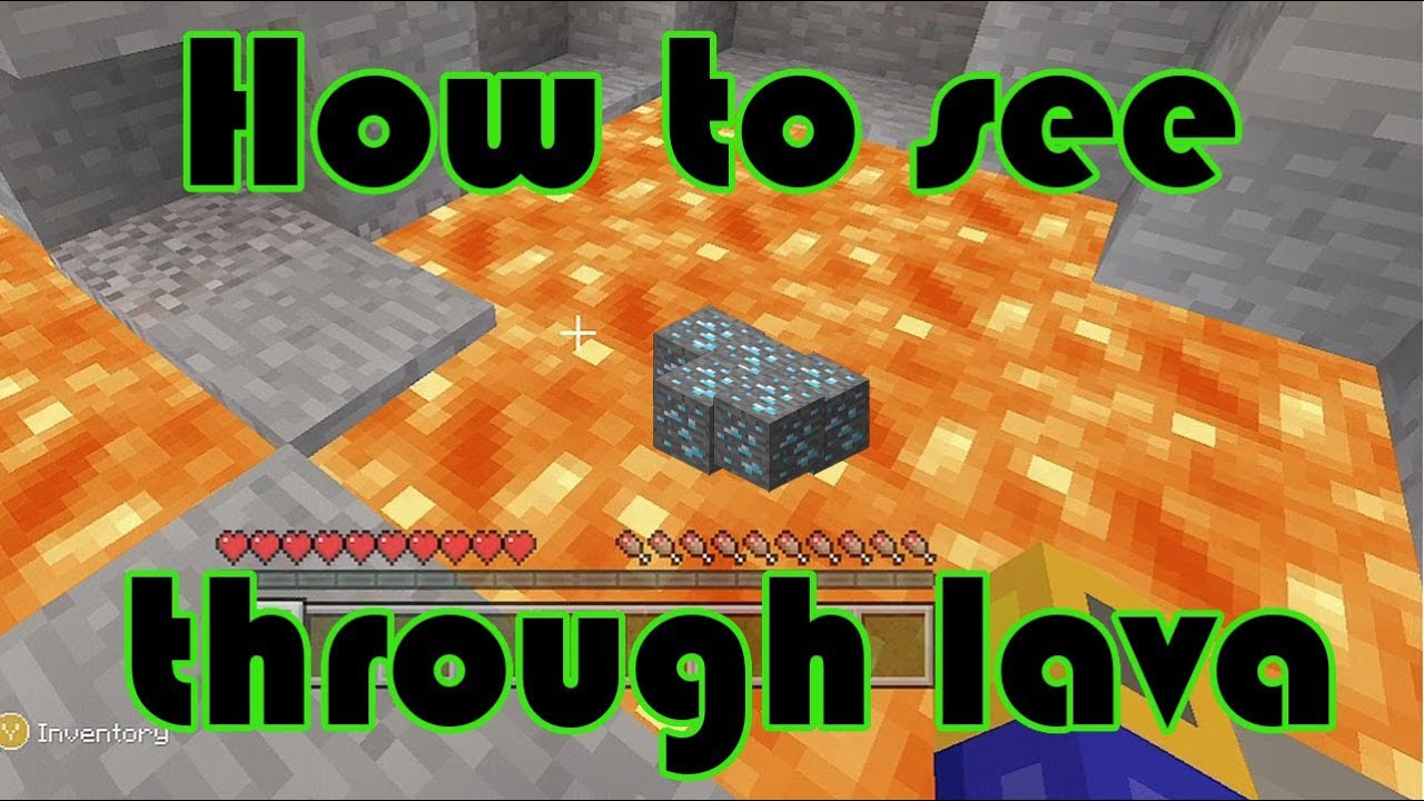 How to see through lava glitch - minecraft xbox 360 edition | HD - YouTube