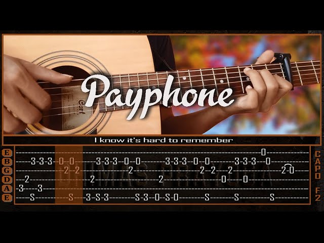 Payphone - Maroon 5 Ft.  Wiz Khalifa Cover Fingerstyle | | Tab Tutorial class=