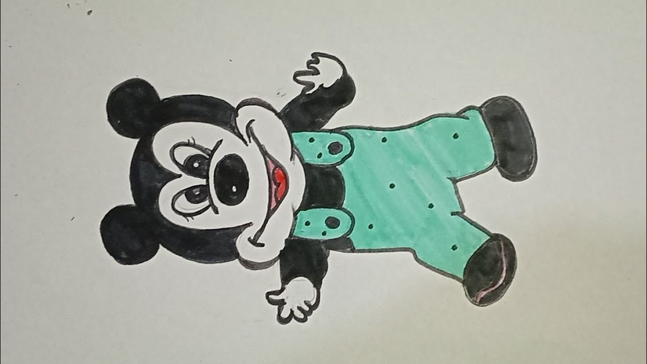Drawing of Micky mouse | Maryam crafts 