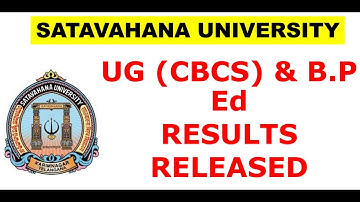 Satavahana University  UG (CBCS) Results Released || Satavahana University Updates