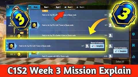 C1S2 WEEK 3 ROYAL PASS MISSION EXPLAINED | M3 ROYAL PASS MISSIONS | BGMI WEEK 3 MISSIONS C1S2 M3 🥵