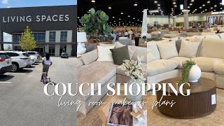 HOUSE TO HOME | LIVING ROOM MAKEOVER PLANS | FURNITURE SHOPPING FOR NEW COUCH | LIVING SPACES