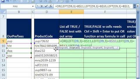 Excel Magic Trick 311: Verify ID prefix w OR function 3 Examples