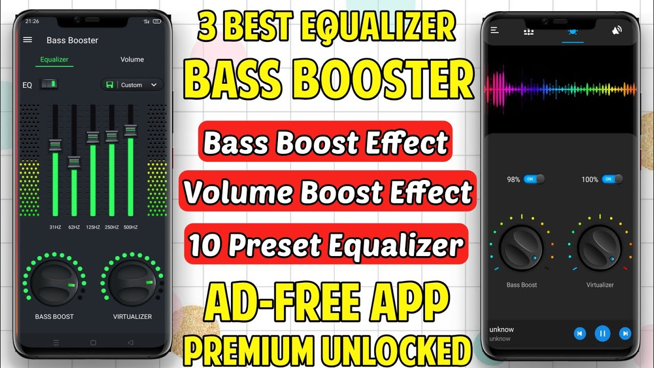 3 Best Free Equalizer Bass Booster Apps For Android in 2024 YouTube