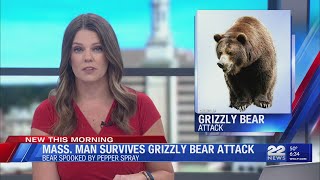 Mass. man survives grizzly bear attack