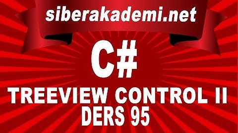 C# Treeview Control II Ders 95