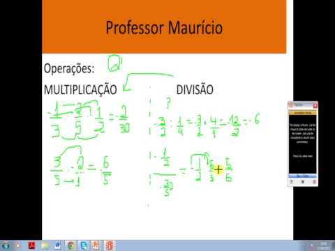 Multiplicação e divisão de números racionais.