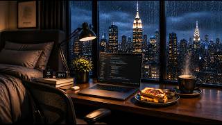 USA Work & Study Rain Piano | Calm Focus & Relaxation