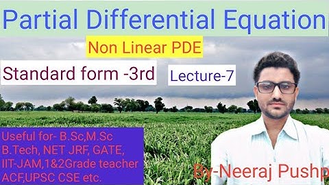 Non Linear PDE Standard Form-3