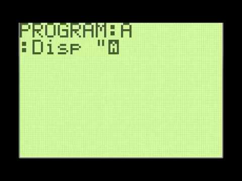 TI 83/84+ Programming Basics #1 - YouTube