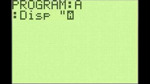 TI 83/84+ Programming Basics #1