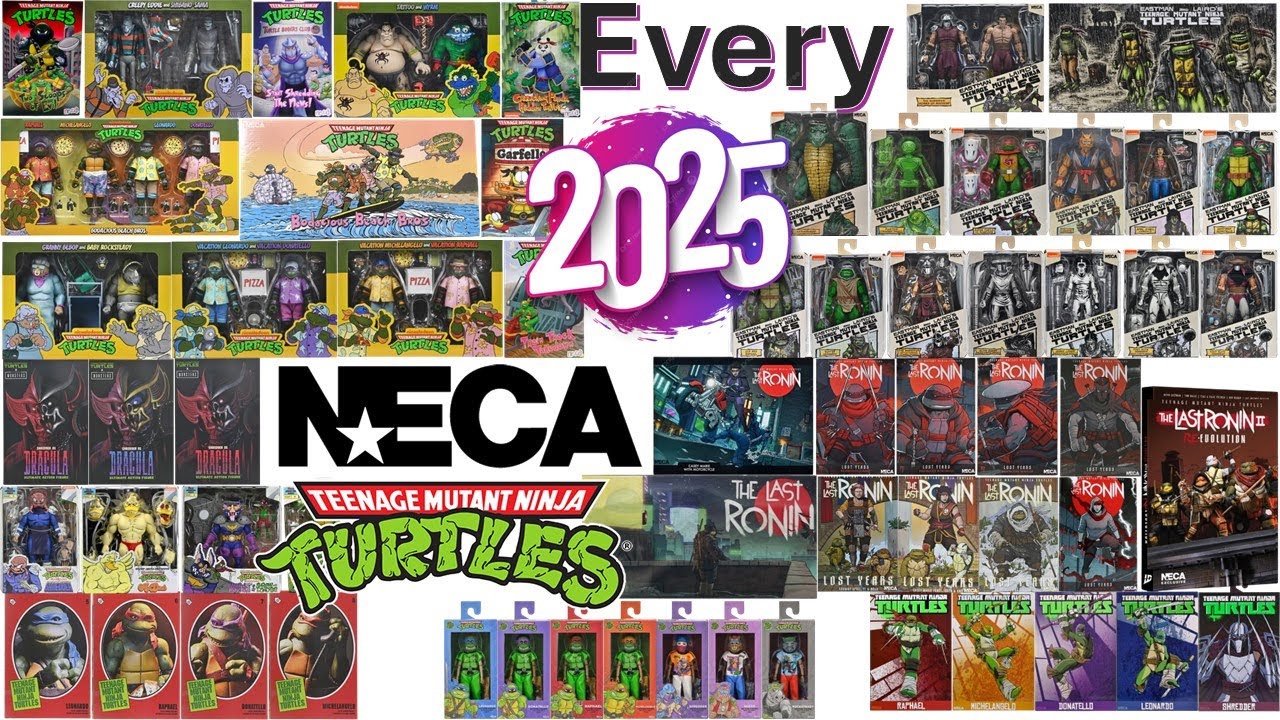 Every - 2025 - NECA TMNT Teenage Mutant Ninja Turtles Comparison