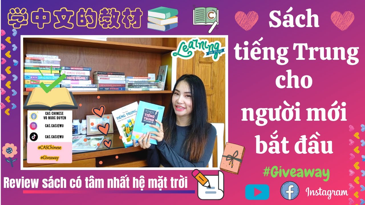 Sách học tiếng trung cơ bản | #Review sách tiếng Trung phù hợp cho người Việt(学中文的教材) CAS #GIVEAWAY sách tự học tại nhà MIỄN PHÍ