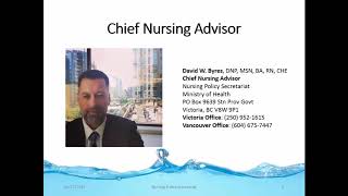 Shaping the Future of Nursing in BC: The role of the Chief Nursing Advisor