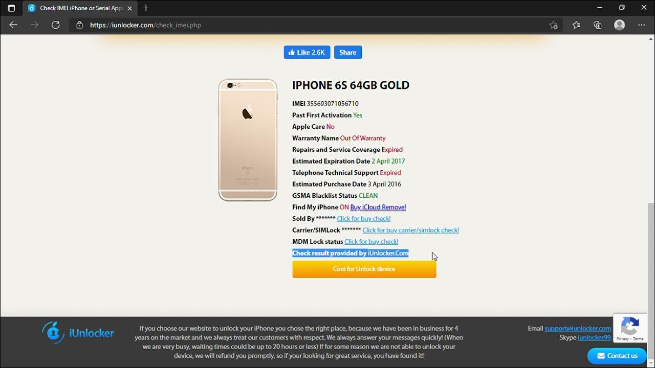 Free iPhone IMEI checker carrier and unlock service icloud meid lock