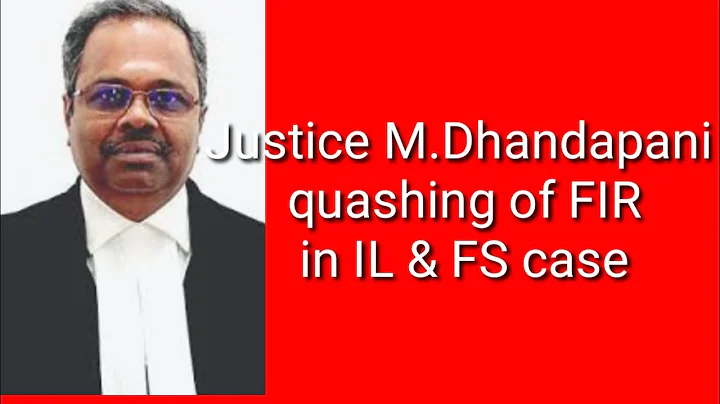 Mr. Justice M.Dhandapani in the matter relating to...