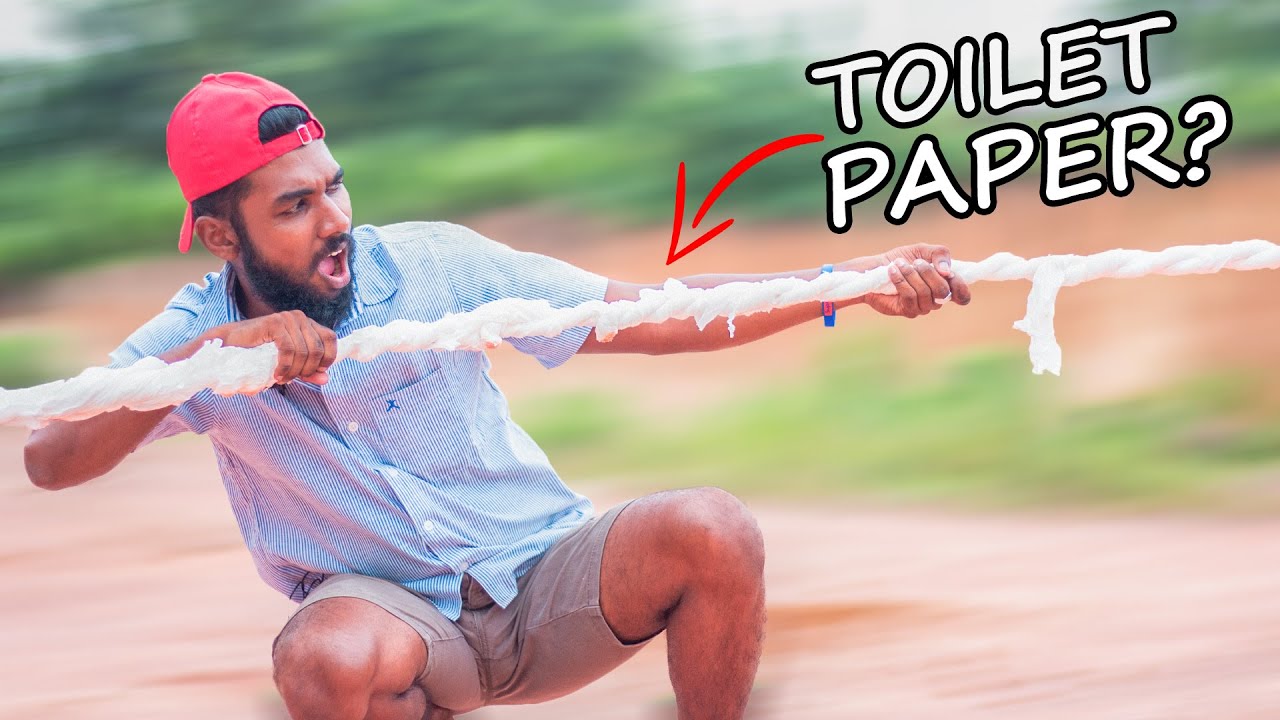 ටොයිලට් පේපර් මෙච්චර හයියද? 🤔| Make A Rope Using TOILET PAPER | Is It Possible?