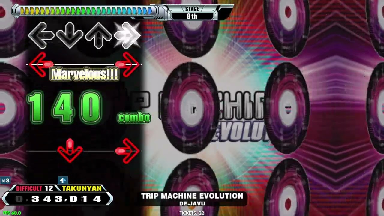 DDR GRAND PRIX】TRIP MACHINE EVOLUTION【DIFFICULT】 - YouTube