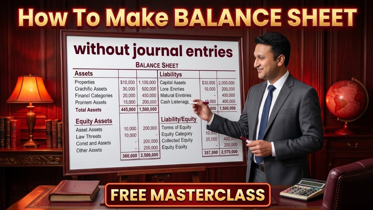 Balance Sheet बनाना सीखे सिर्फ 13 Minutes में | How To Make a Balance ...
